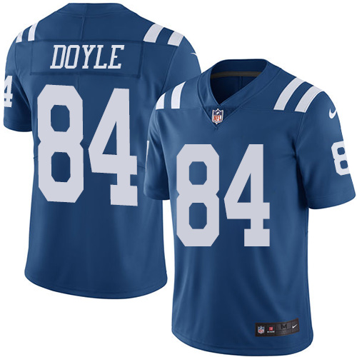 Men's Limited Jack Doyle Nike Jersey Royal Blue - #84 Rush NFL Indianapolis Colts